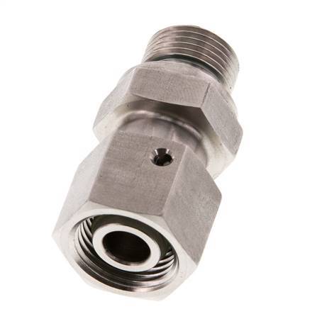 12L & G3/8'' Edelstahl-Drehgelenk mit Außengewinde 315 bar FKM O-Ring-Dichtkonus Einstellbar ISO 8434-1