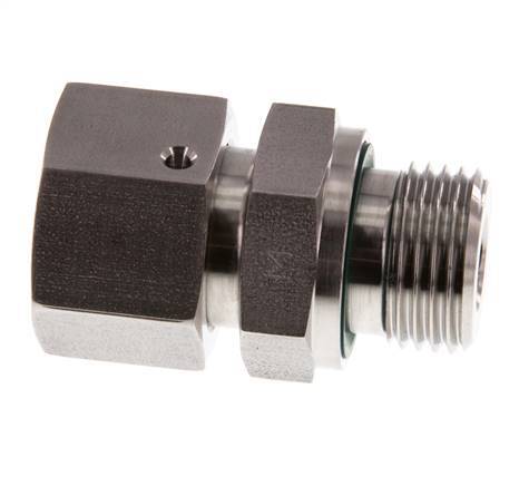 15L & G1/2'' Edelstahl gerade drehbar mit Außengewinde 315 bar FKM O-Ring Dichtungskonus Einstellbar ISO 8434-1