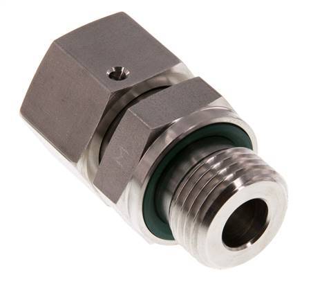 15L & G1/2'' Edelstahl gerade drehbar mit Außengewinde 315 bar FKM O-Ring Dichtungskonus Einstellbar ISO 8434-1