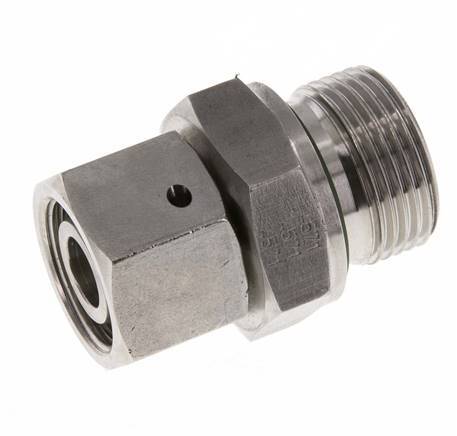 15L & G3/4'' Edelstahl gerade drehbar mit Außengewinde 315 bar FKM O-Ring Dichtungskonus Einstellbar ISO 8434-1