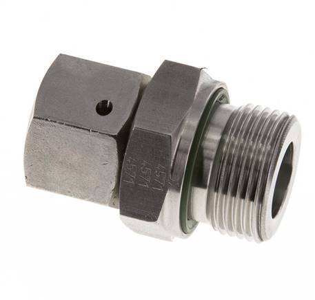 15L & G3/4'' Edelstahl gerade drehbar mit Außengewinde 315 bar FKM O-Ring Dichtungskonus Einstellbar ISO 8434-1