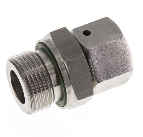 15L & G3/4'' Edelstahl gerade drehbar mit Außengewinde 315 bar FKM O-Ring Dichtungskonus Einstellbar ISO 8434-1