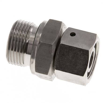 15L & G3/4'' Edelstahl gerade drehbar mit Außengewinde 315 bar FKM O-Ring Dichtungskonus Einstellbar ISO 8434-1