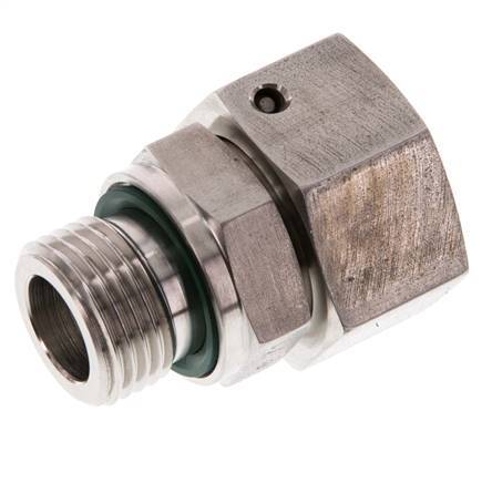 18L & G1/2'' Edelstahl gerade drehbar mit Außengewinde 315 bar FKM O-Ring Dichtungskonus Einstellbar ISO 8434-1