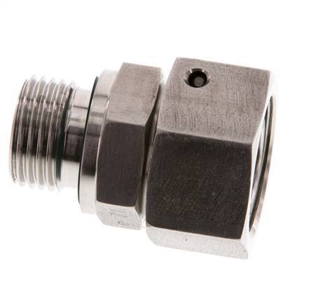 18L & G1/2'' Edelstahl gerade drehbar mit Außengewinde 315 bar FKM O-Ring Dichtungskonus Einstellbar ISO 8434-1