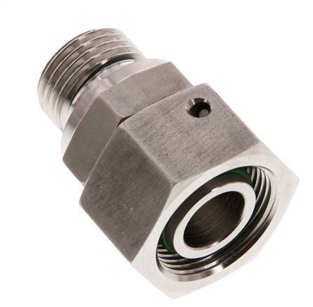 18L & G1/2'' Edelstahl gerade drehbar mit Außengewinde 315 bar FKM O-Ring Dichtungskonus Einstellbar ISO 8434-1
