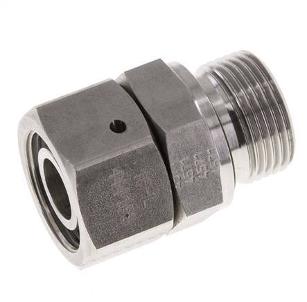 18L & G3/4'' Edelstahl gerade drehbar mit Außengewinde 315 bar FKM O-Ring Dichtungskonus Einstellbar ISO 8434-1