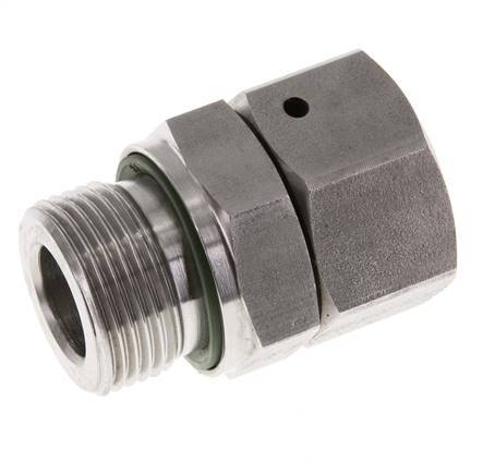 18L & G3/4'' Edelstahl gerade drehbar mit Außengewinde 315 bar FKM O-Ring Dichtungskonus Einstellbar ISO 8434-1