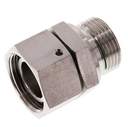 28L & G1'' Edelstahl-Drehgelenk mit Außengewinde 160 bar FKM O-Ring-Dichtkonus Einstellbar ISO 8434-1