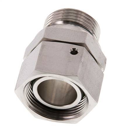 28L & G1'' Edelstahl-Drehgelenk mit Außengewinde 160 bar FKM O-Ring-Dichtkonus Einstellbar ISO 8434-1