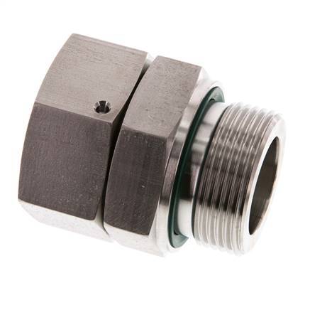 35L & G1-1/4'' Edelstahl-Drehgelenk mit Außengewinde 160 bar FKM O-Ring-Dichtkonus Einstellbar ISO 8434-1