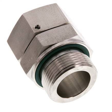 35L & G1-1/4'' Edelstahl-Drehgelenk mit Außengewinde 160 bar FKM O-Ring-Dichtkonus Einstellbar ISO 8434-1