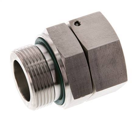 35L & G1-1/4'' Edelstahl-Drehgelenk mit Außengewinde 160 bar FKM O-Ring-Dichtkonus Einstellbar ISO 8434-1