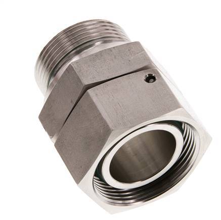 35L & G1-1/4'' Edelstahl-Drehgelenk mit Außengewinde 160 bar FKM O-Ring-Dichtkonus Einstellbar ISO 8434-1