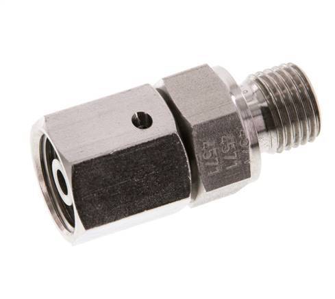 8S & G1/4'' Edelstahl-Drehgelenk mit Außengewinde 630 bar FKM O-Ring-Dichtkonus Einstellbar ISO 8434-1