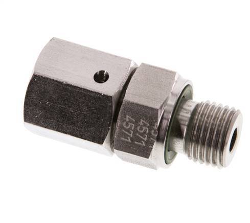 8S & G1/4'' Edelstahl-Drehgelenk mit Außengewinde 630 bar FKM O-Ring-Dichtkonus Einstellbar ISO 8434-1