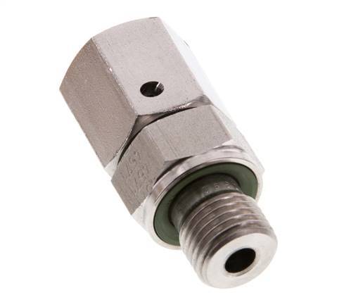 8S & G1/4'' Edelstahl-Drehgelenk mit Außengewinde 630 bar FKM O-Ring-Dichtkonus Einstellbar ISO 8434-1