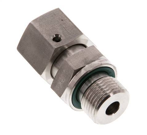 10S & G3/8'' Edelstahl-Drehgelenk mit Außengewinde 630 bar FKM O-Ring-Dichtkonus Einstellbar ISO 8434-1