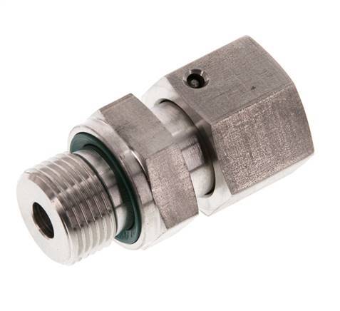 10S & G3/8'' Edelstahl-Drehgelenk mit Außengewinde 630 bar FKM O-Ring-Dichtkonus Einstellbar ISO 8434-1
