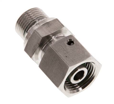 10S & G3/8'' Edelstahl-Drehgelenk mit Außengewinde 630 bar FKM O-Ring-Dichtkonus Einstellbar ISO 8434-1