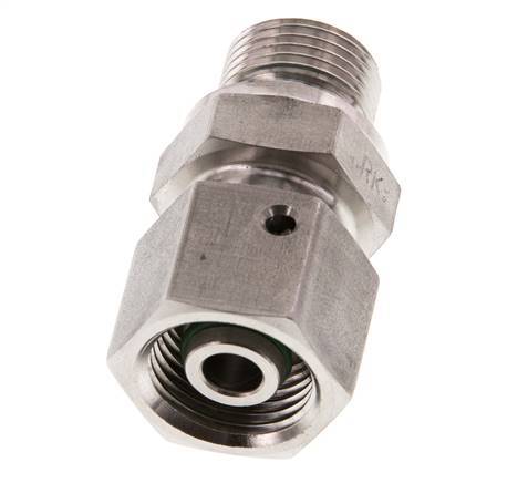 10S & G3/8'' Edelstahl-Drehgelenk mit Außengewinde 630 bar FKM O-Ring-Dichtkonus Einstellbar ISO 8434-1