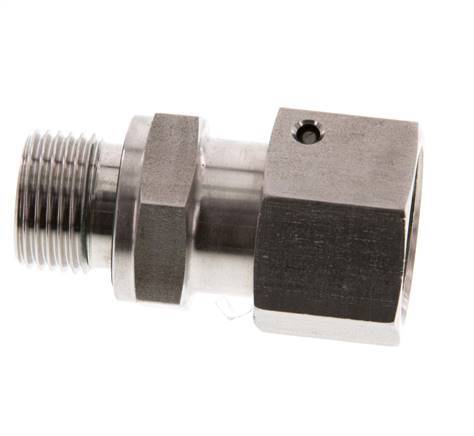 12S & G3/8'' Edelstahl-Drehgelenk mit Außengewinde 630 bar FKM O-Ring-Dichtkonus Einstellbar ISO 8434-1