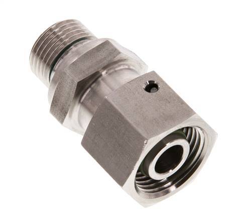 12S & G3/8'' Edelstahl-Drehgelenk mit Außengewinde 630 bar FKM O-Ring-Dichtkonus Einstellbar ISO 8434-1