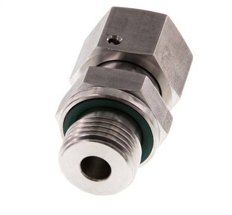 14S & G1/2'' Edelstahl-Drehgelenk mit Außengewinde 630 bar FKM O-Ring-Dichtkonus Einstellbar ISO 8434-1