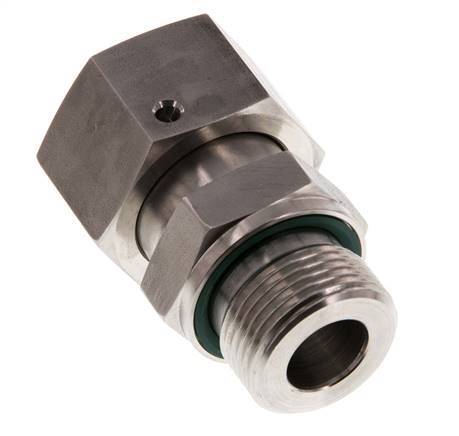 16S & G1/2'' Edelstahl-Drehgelenk mit Außengewinde 400 bar FKM O-Ring-Dichtkonus Einstellbar ISO 8434-1