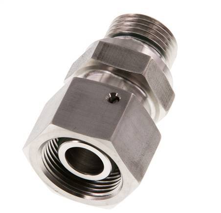 20S & G3/4'' Edelstahl-Drehgelenk mit Außengewinde 400 bar FKM O-Ring-Dichtkonus Einstellbar ISO 8434-1