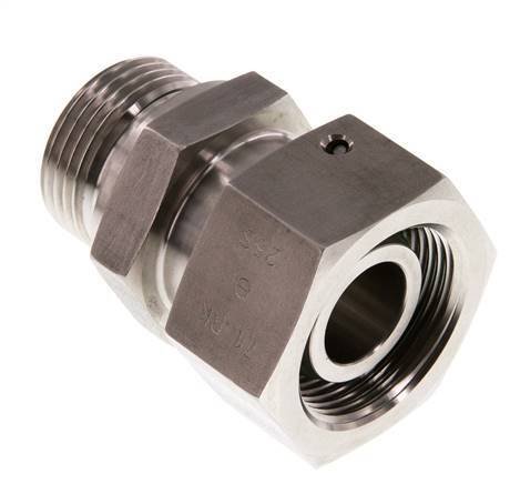 25S & G1'' Edelstahl-Drehgelenk mit Außengewinde 400 bar FKM O-Ring-Dichtkonus Einstellbar ISO 8434-1