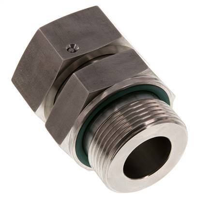 30S & G1-1/4'' Edelstahl-Drehgelenk mit Außengewinde 400 bar FKM O-Ring-Dichtkonus Einstellbar ISO 8434-1