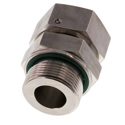 30S & G1-1/4'' Edelstahl-Drehgelenk mit Außengewinde 400 bar FKM O-Ring-Dichtkonus Einstellbar ISO 8434-1