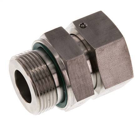30S & G1-1/4'' Edelstahl-Drehgelenk mit Außengewinde 400 bar FKM O-Ring-Dichtkonus Einstellbar ISO 8434-1