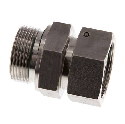 30S & G1-1/4'' Edelstahl-Drehgelenk mit Außengewinde 400 bar FKM O-Ring-Dichtkonus Einstellbar ISO 8434-1