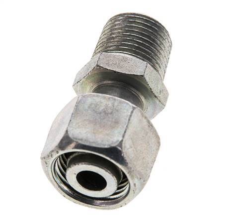 12L & 3/8'' NPT Verzinkter Stahl, gerade drehbar mit Außengewinde 315 bar Einstellbar ISO 8434-1