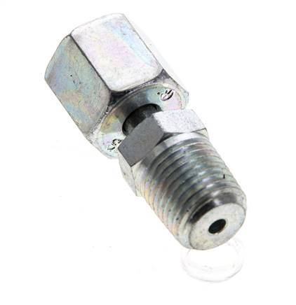 6S & 1/4'' NPT Verzinkter Stahl Gerades Drehgelenk mit Außengewinde 630 bar Einstellbar ISO 8434-1