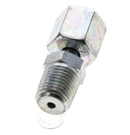 6S & 1/4'' NPT Verzinkter Stahl Gerades Drehgelenk mit Außengewinde 630 bar Einstellbar ISO 8434-1