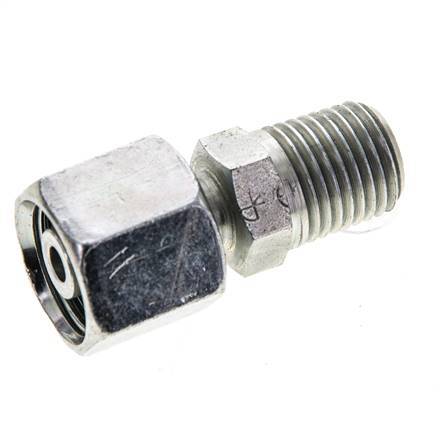 8S & 1/4'' NPT Verzinkter Stahl, gerade drehbar mit Außengewinde 630 bar Einstellbar ISO 8434-1