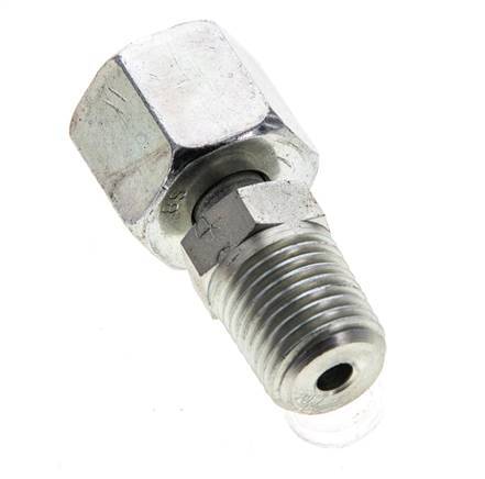 8S & 1/4'' NPT Verzinkter Stahl, gerade drehbar mit Außengewinde 630 bar Einstellbar ISO 8434-1