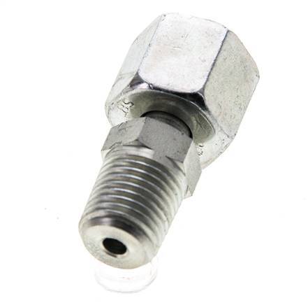8S & 1/4'' NPT Verzinkter Stahl, gerade drehbar mit Außengewinde 630 bar Einstellbar ISO 8434-1