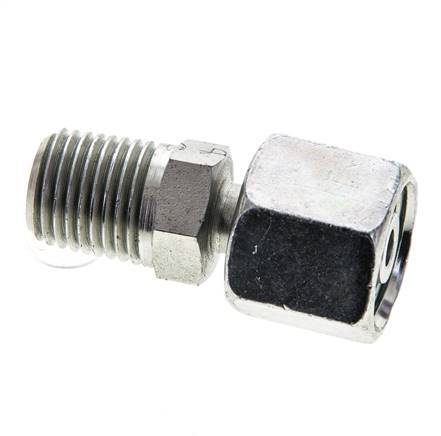 8S & 1/4'' NPT Verzinkter Stahl, gerade drehbar mit Außengewinde 630 bar Einstellbar ISO 8434-1