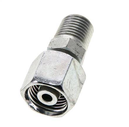 8S & 1/4'' NPT Verzinkter Stahl, gerade drehbar mit Außengewinde 630 bar Einstellbar ISO 8434-1