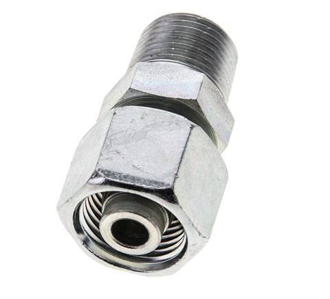 10S & 3/8'' NPT Zink plated Steel Straight Swivel with Male Threads 630 bar Adjustable ISO 8434-1