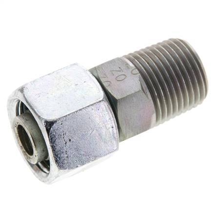 14S & 1/2'' NPT Verzinkter Stahl, gerade drehbar mit Außengewinde 630 bar Einstellbar ISO 8434-1
