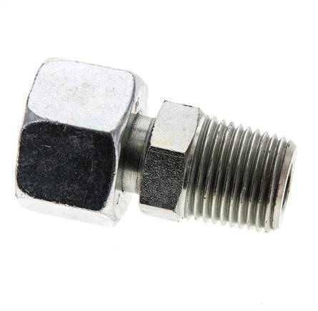 16S & 1/2'' NPT Verzinkter Stahl Gerades Drehgelenk mit Außengewinde 400 bar Einstellbar ISO 8434-1