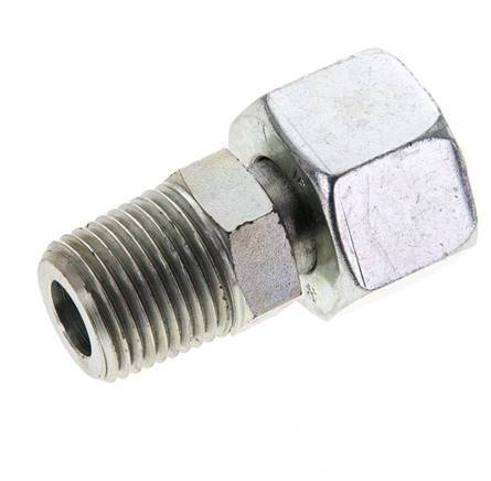 16S & 1/2'' NPT Verzinkter Stahl Gerades Drehgelenk mit Außengewinde 400 bar Einstellbar ISO 8434-1