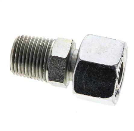 16S & 1/2'' NPT Verzinkter Stahl Gerades Drehgelenk mit Außengewinde 400 bar Einstellbar ISO 8434-1