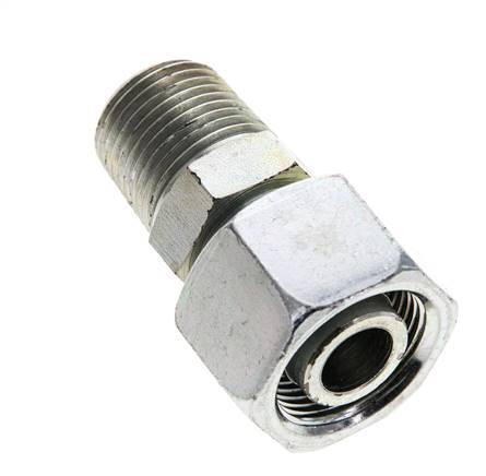 16S & 1/2'' NPT Verzinkter Stahl Gerades Drehgelenk mit Außengewinde 400 bar Einstellbar ISO 8434-1