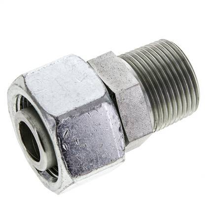 25S & 1'' NPT Verzinkter Stahl, gerade drehbar mit Außengewinde 400 bar Einstellbar ISO 8434-1